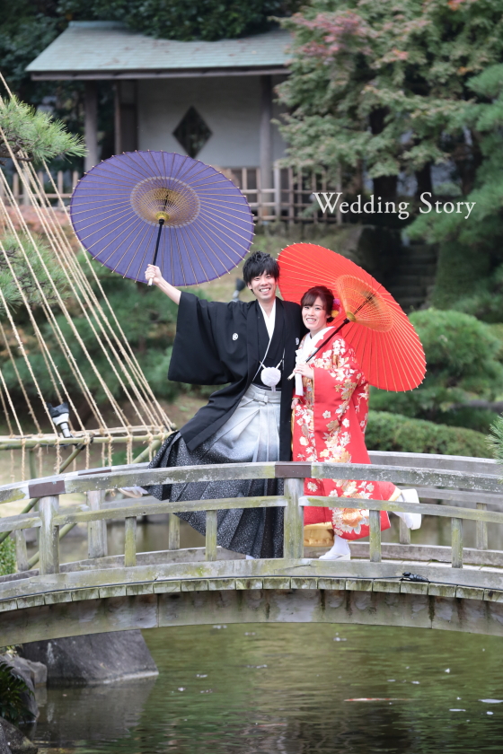 Wedding Story新東京店の和装ロケーションプランで前撮りされた新郎・新婦様