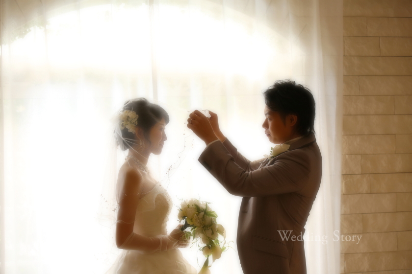 Wedding Story松戸店の洋装スタジオプランの撮影です。